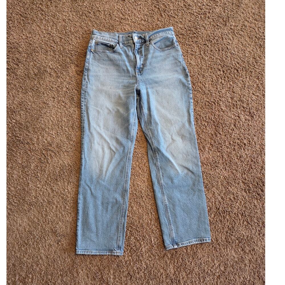 j Crew 90s classic straight high rise hiker wash light denim jeans 29
